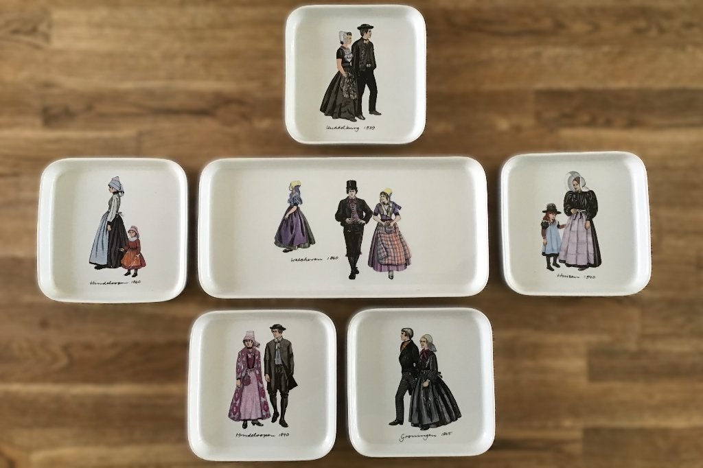 Vintage Burgherdragt serveerstel Villeroy & Boch, Gebruikt, Ophalen of Verzenden, Overige stijlen, Porselein