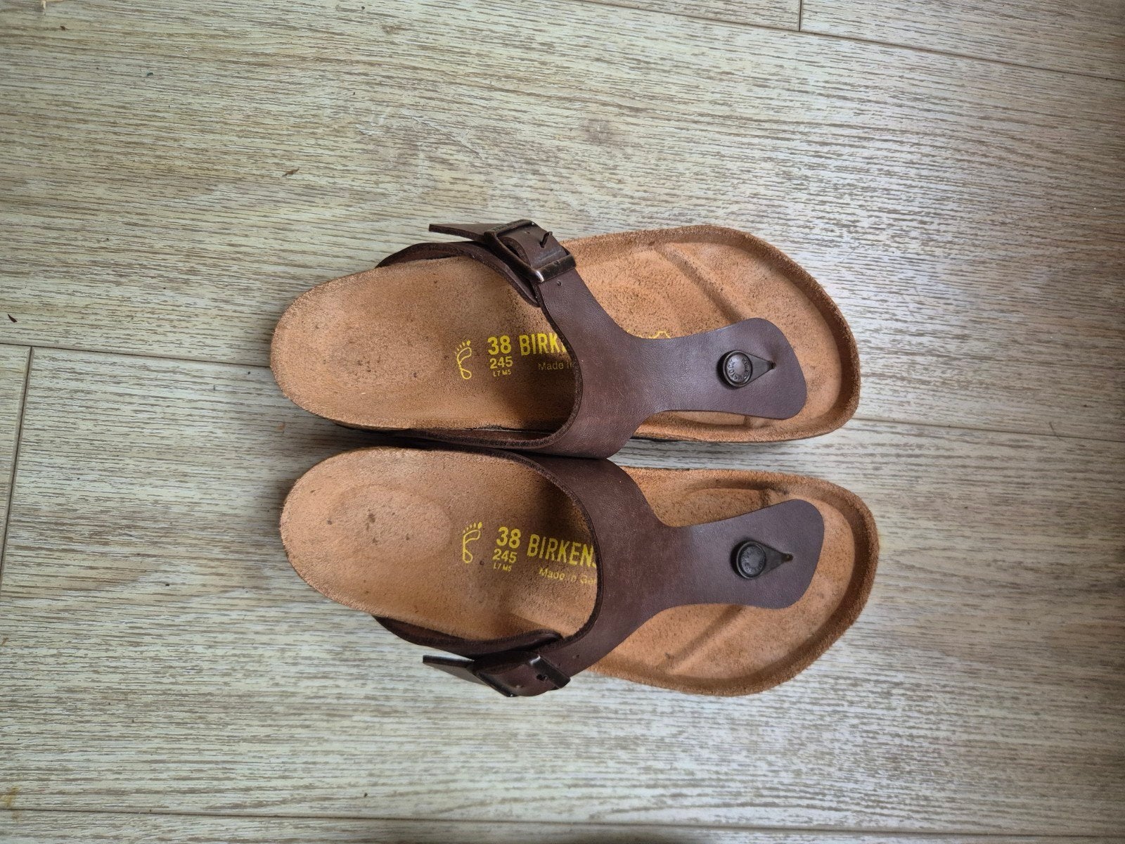 Birkenstock Gizeh teenslippers bruin maat 38, Kleding | Dames, Schoenen, Slippers, Bruin, Ophalen of Verzenden, Gedragen