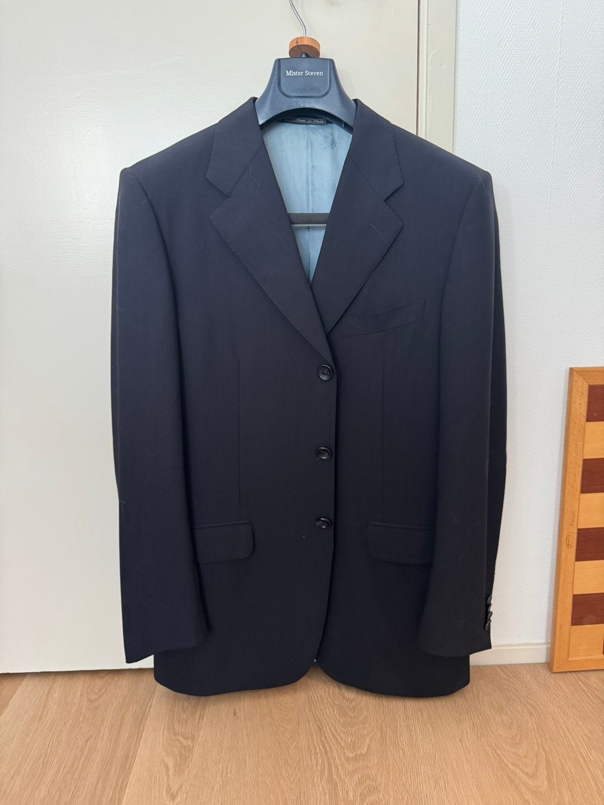 Colbert Corneliani blauw merino wol maat 50, Ophalen of Verzenden, Zo goed als nieuw, Maat 48/50 (M), Blauw