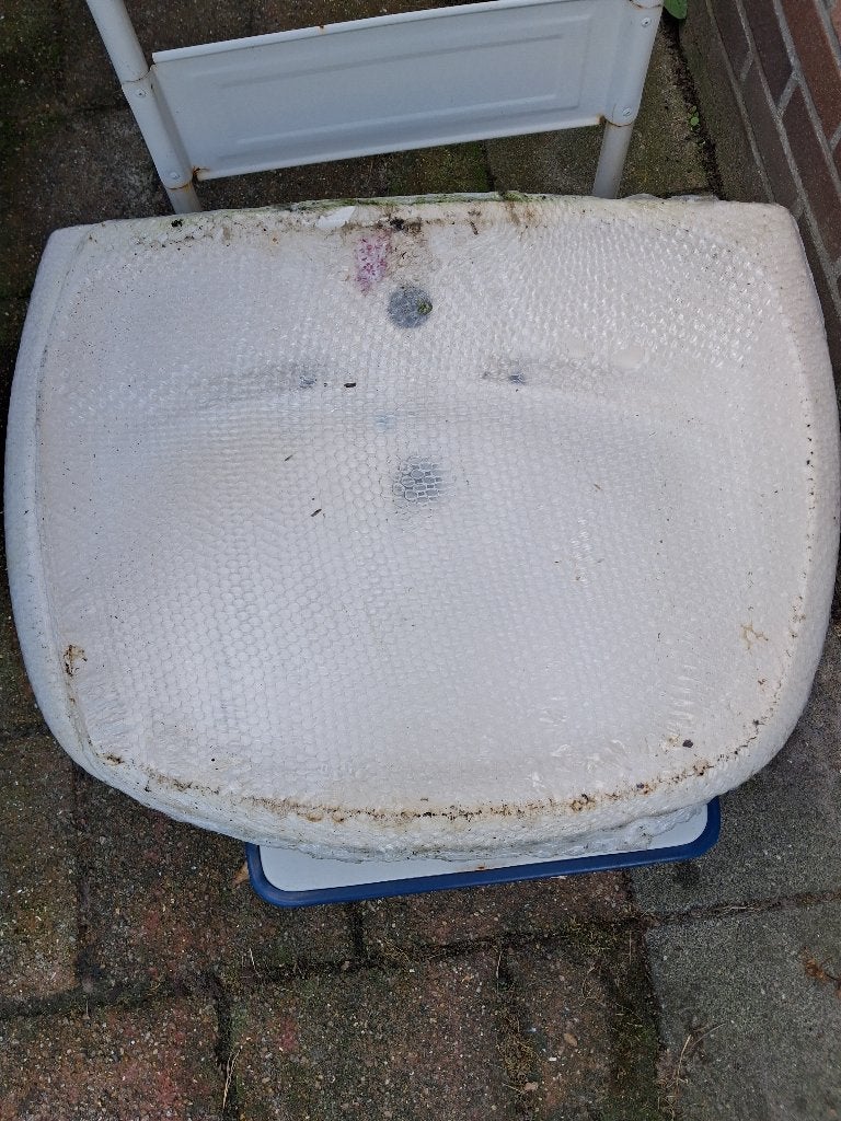 Wasbak wit, Ophalen, Zo goed als nieuw, Steen, Wastafel