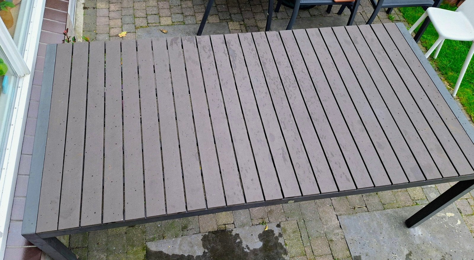Tuintafel 180x100, Ophalen, Gebruikt, Rechthoekig, Metaal