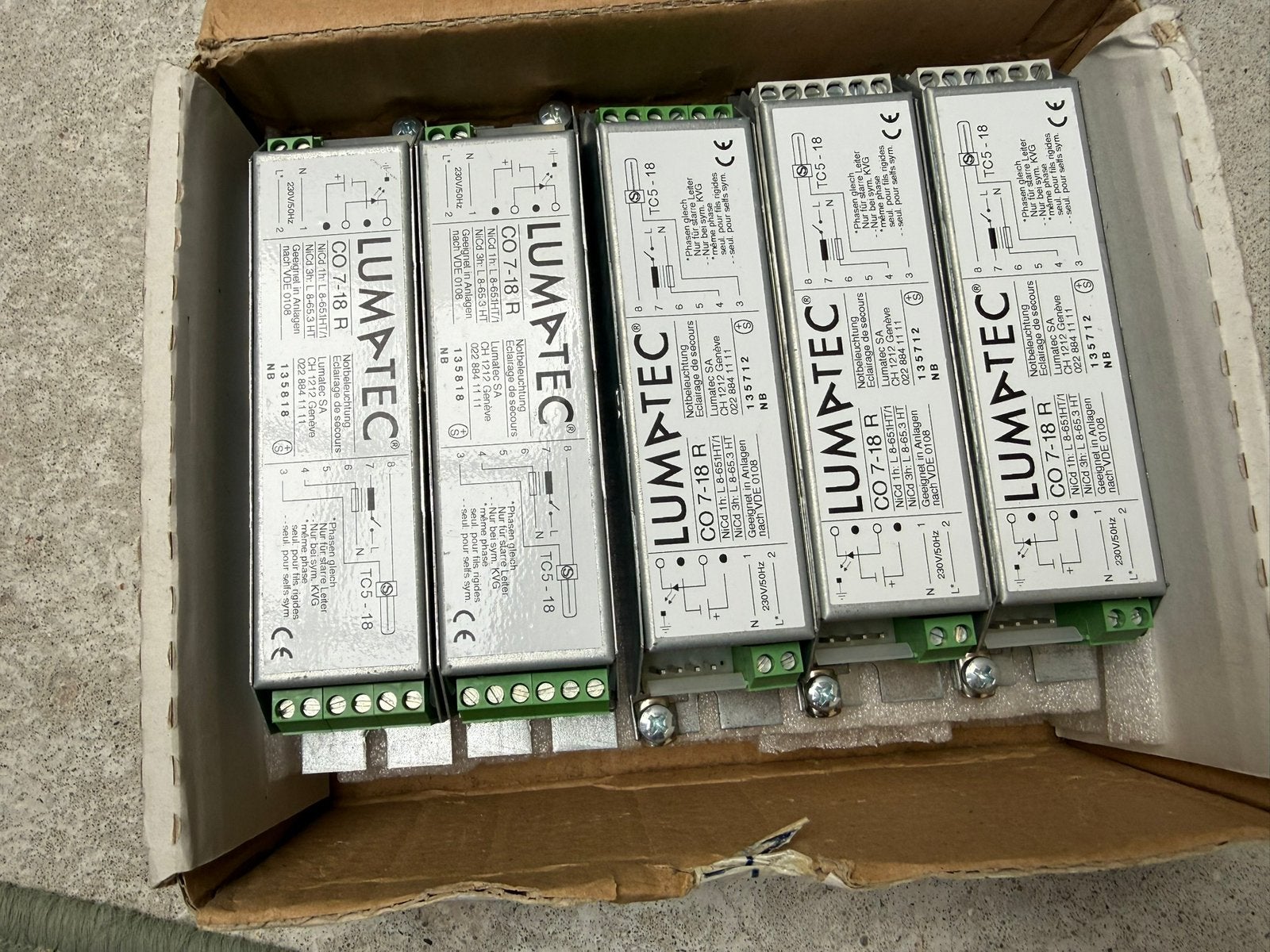 Lumatec CO 7-18 R noodlicht oplaad element trafo VSA 10x nw!, Ophalen of Verzenden, Nieuw, Minder dan 50 watt, Lamp met armatuur