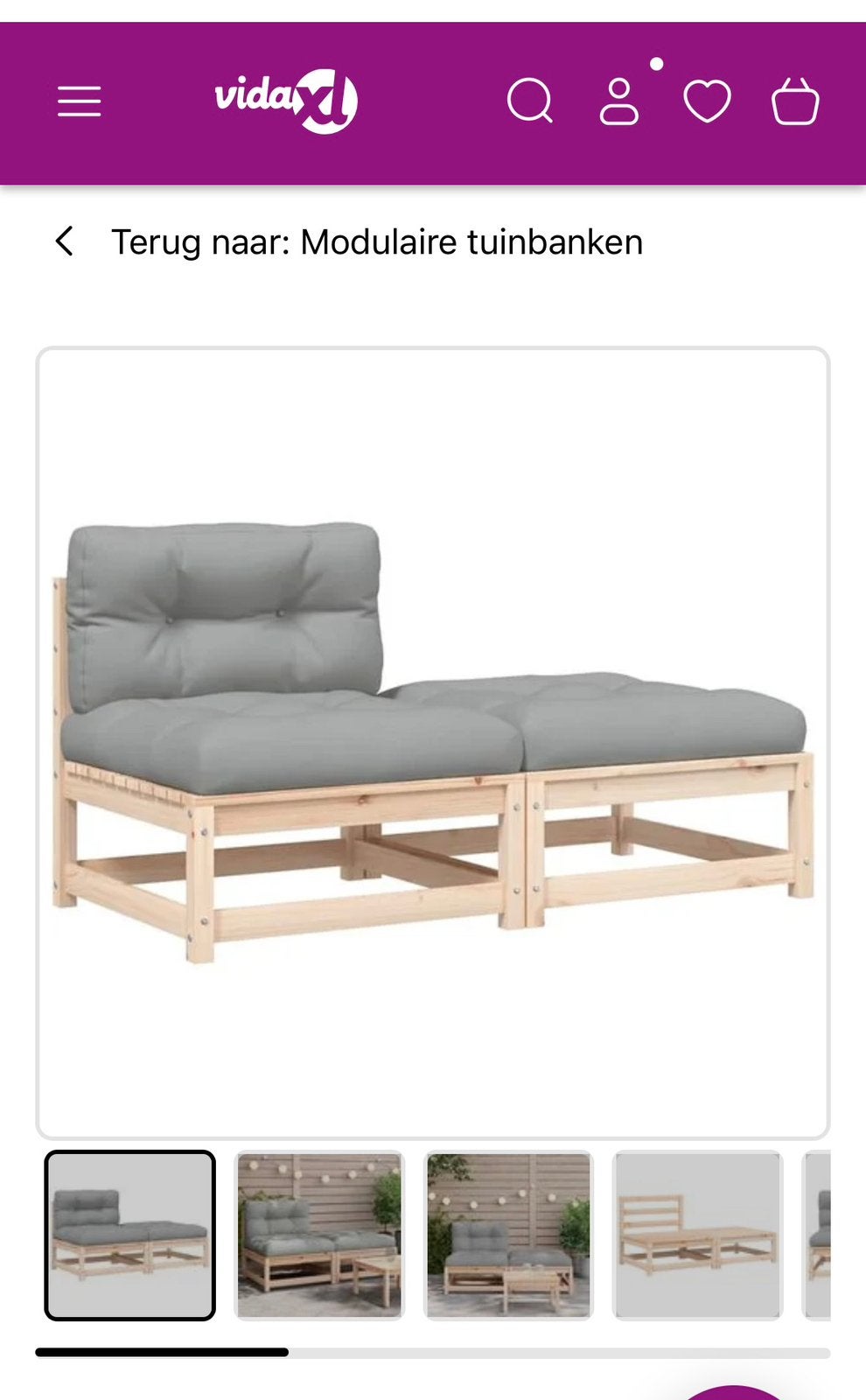 Vida XL tuinbank nieuw!, Ophalen, Nieuw, Hout
