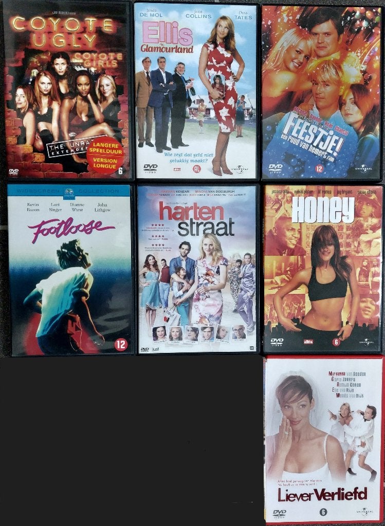 Diverse DVD’s (3). 7x. Honey, Footloose, Hartenstraat., Alle leeftijden, Ophalen of Verzenden, Zo goed als nieuw