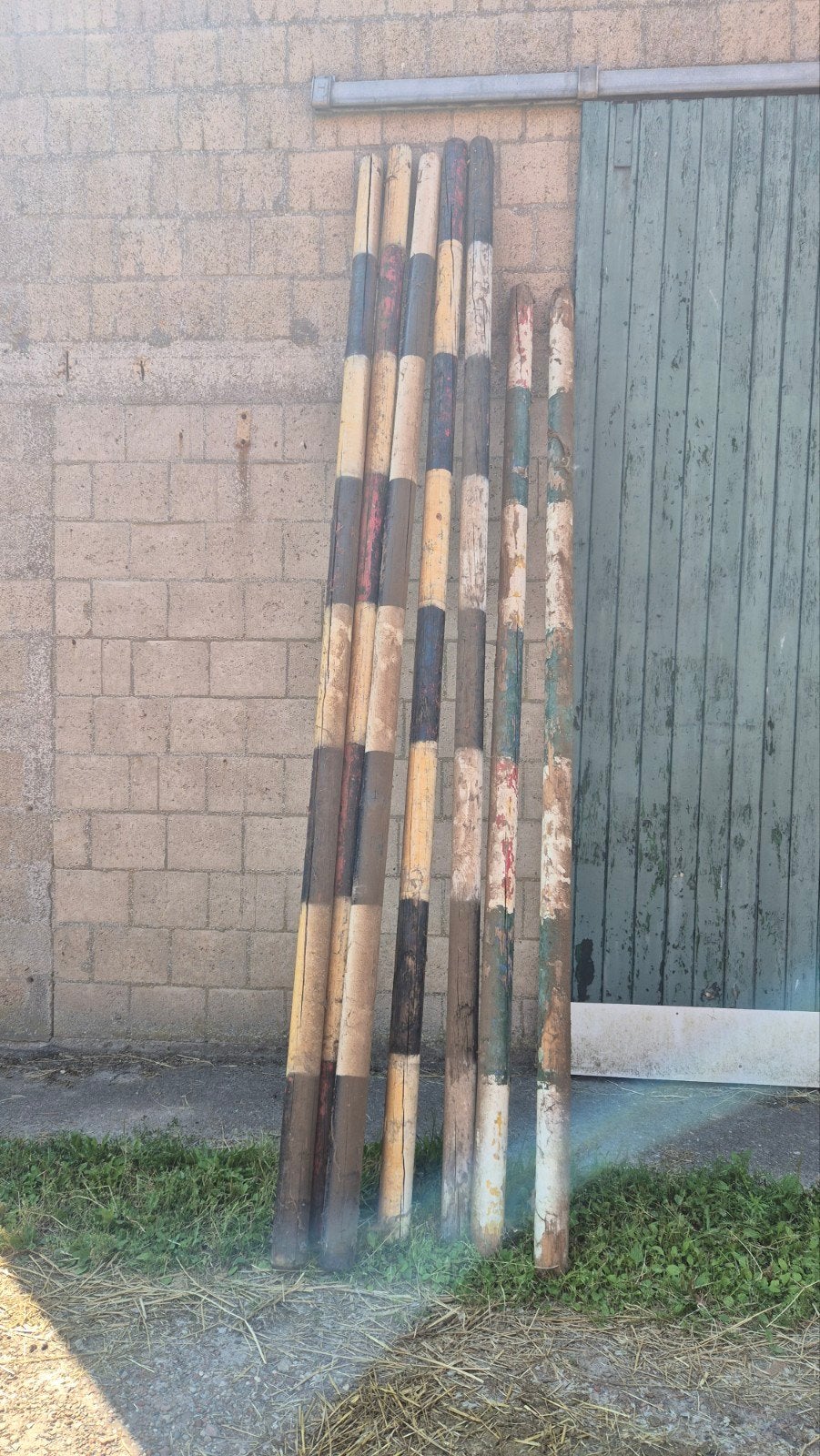 Hindernis balken 7x (4m en 3,5m), Dieren en Toebehoren, Paarden en Pony's | Overige Paardenspullen, Ophalen, Gebruikt, Springen