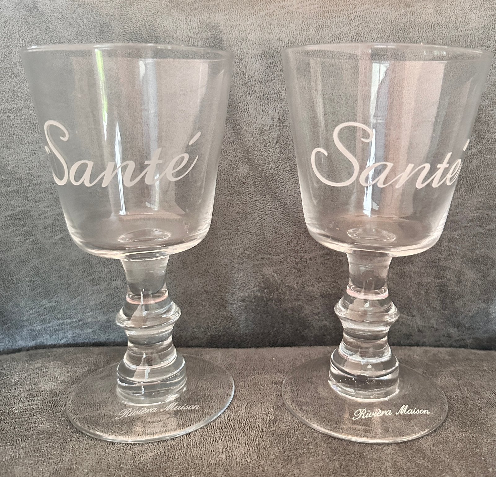 2 Nieuwe wijnglazen van Rivièra Maison - Santé, Ophalen of Verzenden, Nieuw, Glas, Glas of Glazen