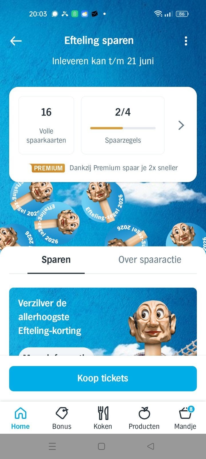 14 euro korting Efteling, verzilveren kan tot en met 21 juni