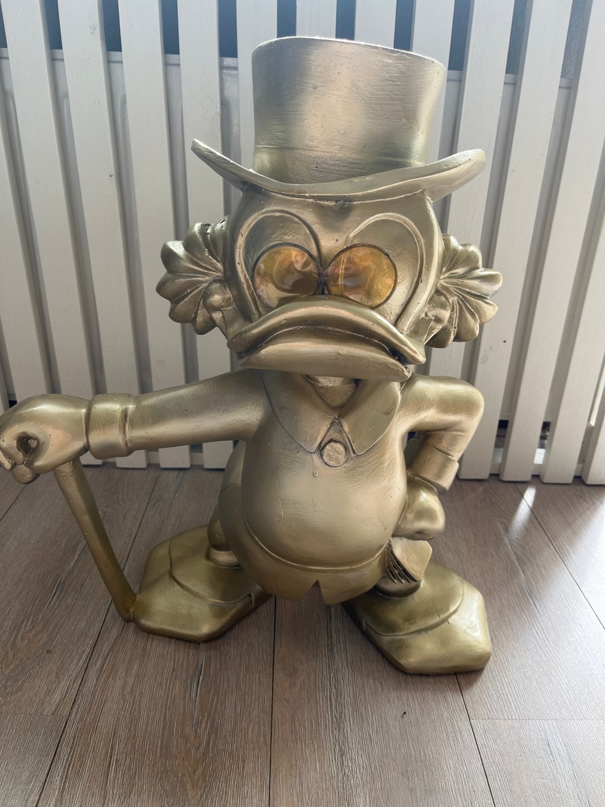 Groot Vintage Dagobert Duck Beeld - 52 cm, ca. 5 kg, Ophalen, Gebruikt