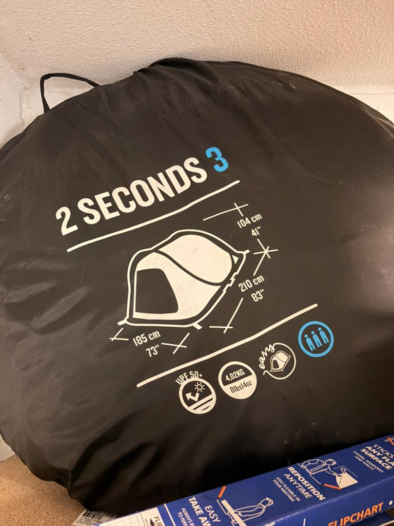 Werptent quechua decathlon 3 personen Fresh & black, Caravans en Kamperen, Tenten, Ophalen, Zo goed als nieuw