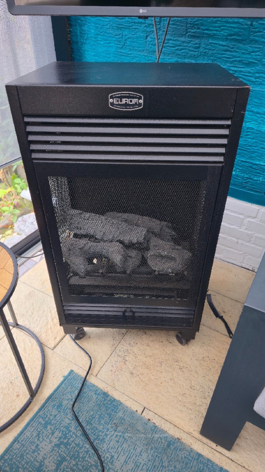 Eurom Outdoor Gaskachel met vlameffect - 6000W, Ophalen, Zo goed als nieuw, Vrijstaande haard, Gashaard