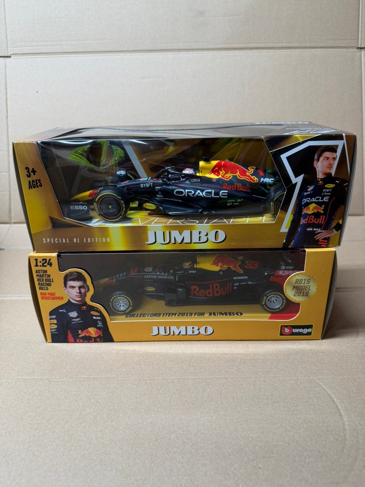 Jumbo burago F1 auto max verstappen RB15 & RB18, Ophalen of Verzenden, Zo goed als nieuw, Bburago