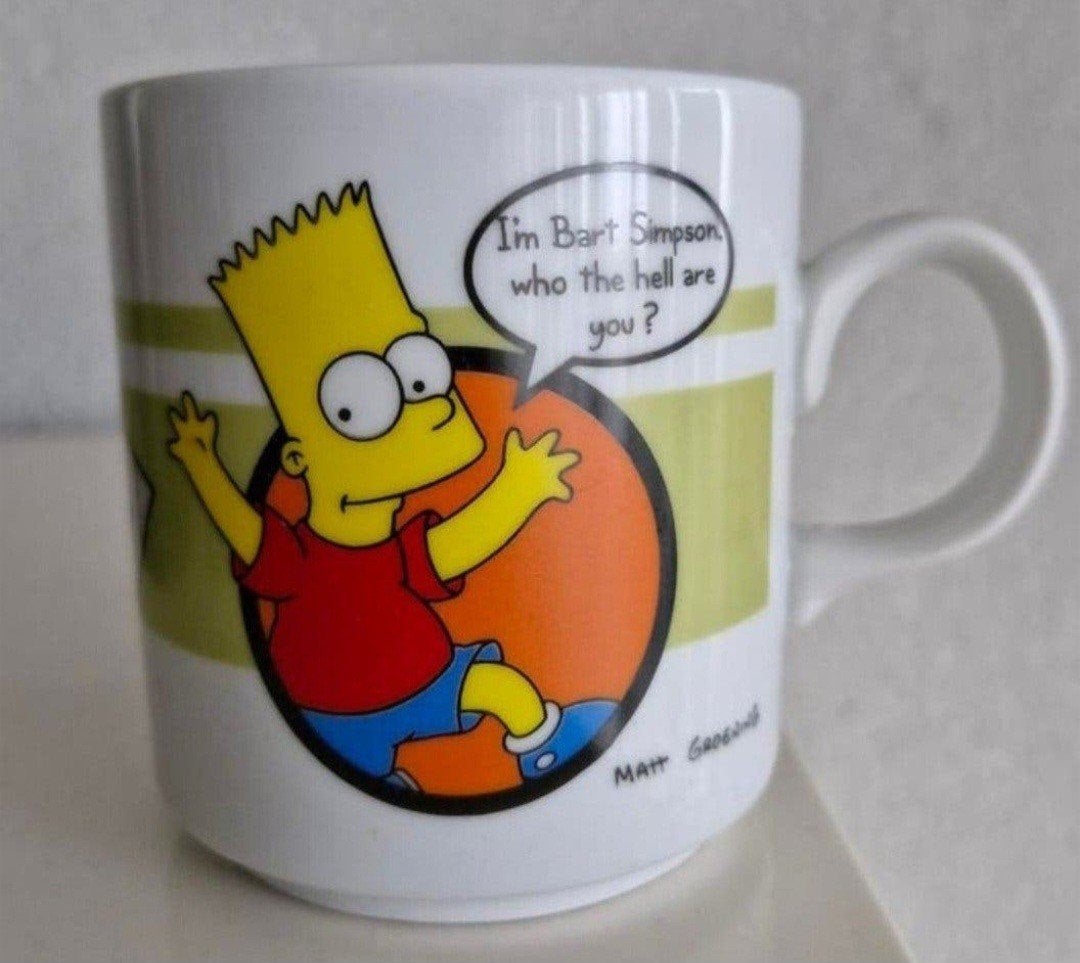 The Simpsons Bart Simpson mok - "Who the hell are you?", Ophalen of Verzenden, Steen/keramiek, Meerkleurig, Overige merken