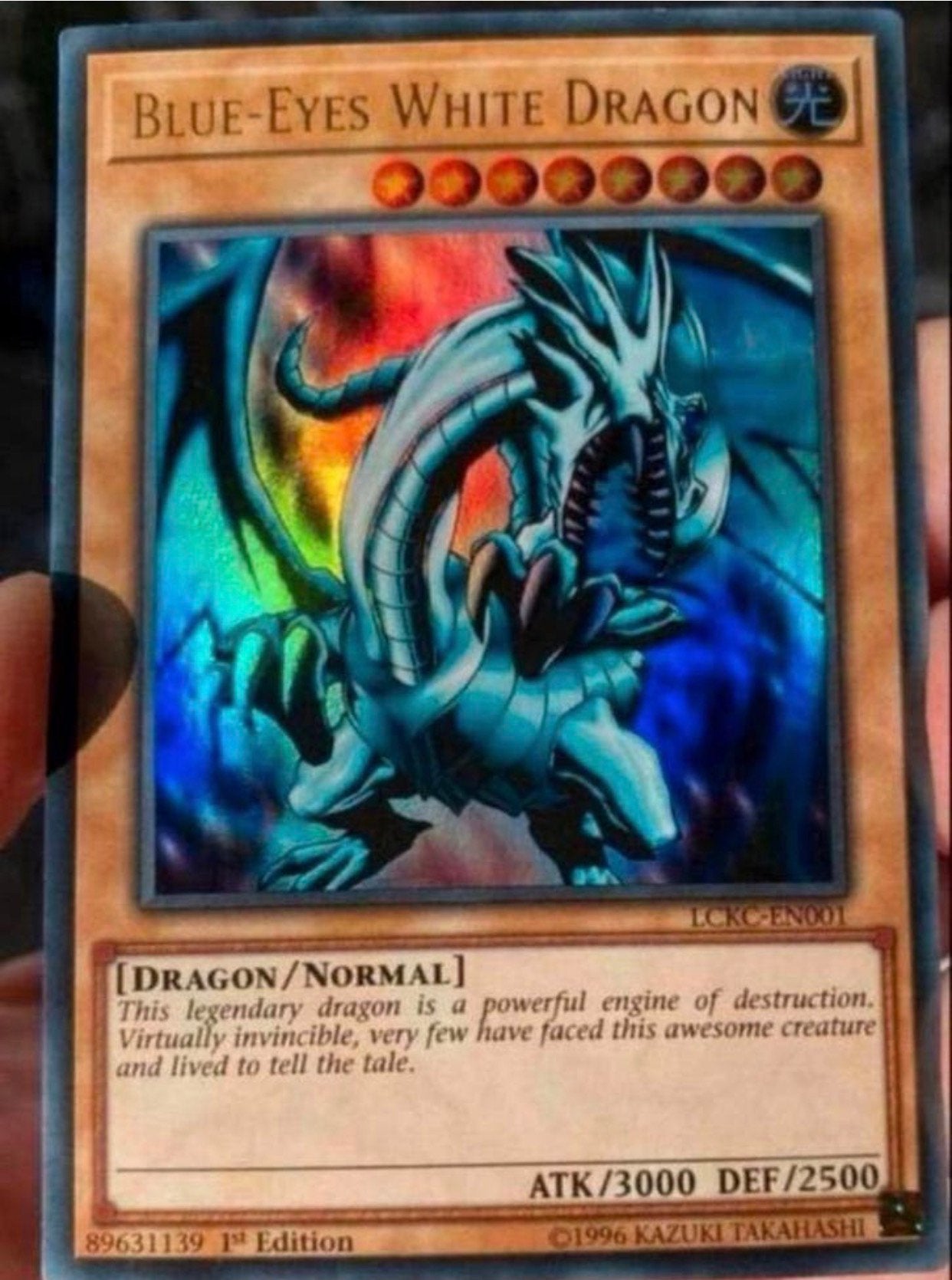Yu-Gi-Oh! Blue Eyes White Dragon LCKC 1st Edition !, Hobby en Vrije tijd, Verzamelkaartspellen | Yu-gi-Oh!, Ophalen of Verzenden