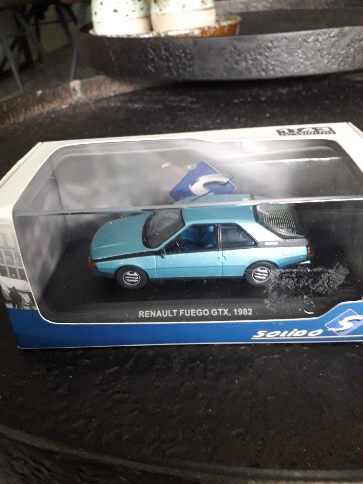 Renault Fuego 2.0 GTX blauw metallic Solido, Ophalen of Verzenden, Nieuw, Auto, Solido