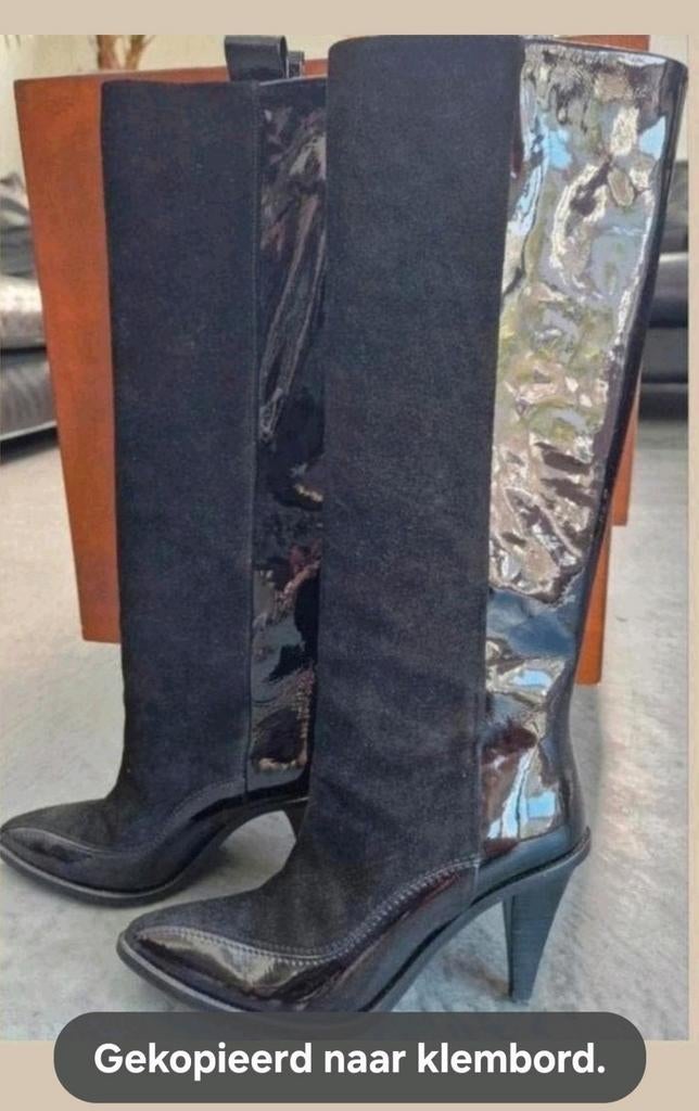 Mooie Aparte Laarzen maat 41 Echt leer, Kleding | Dames, Schoenen, Ophalen of Verzenden, Zo goed als nieuw, Zwart, Hoge laarzen