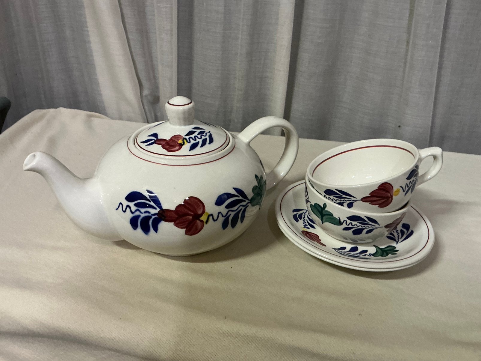 Vintage Theepot ,theekop,set Boch België, Antiek en Kunst, Ophalen of Verzenden