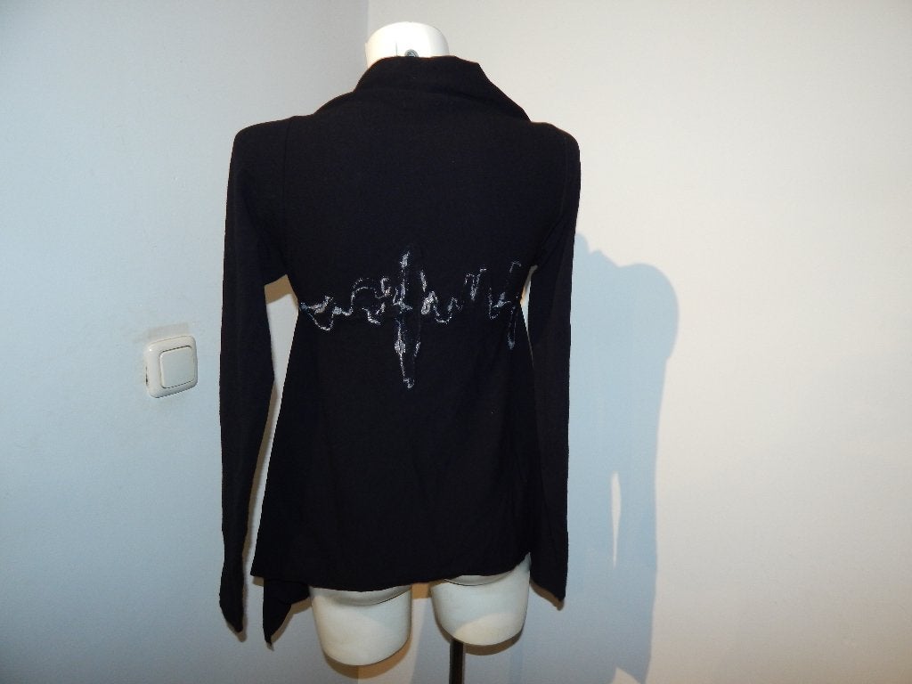 Sarah Pacini overslag vest zilveren details koort rug One S, Sarah pacini, Verzenden, Zwart, Maat 42/44 (L)