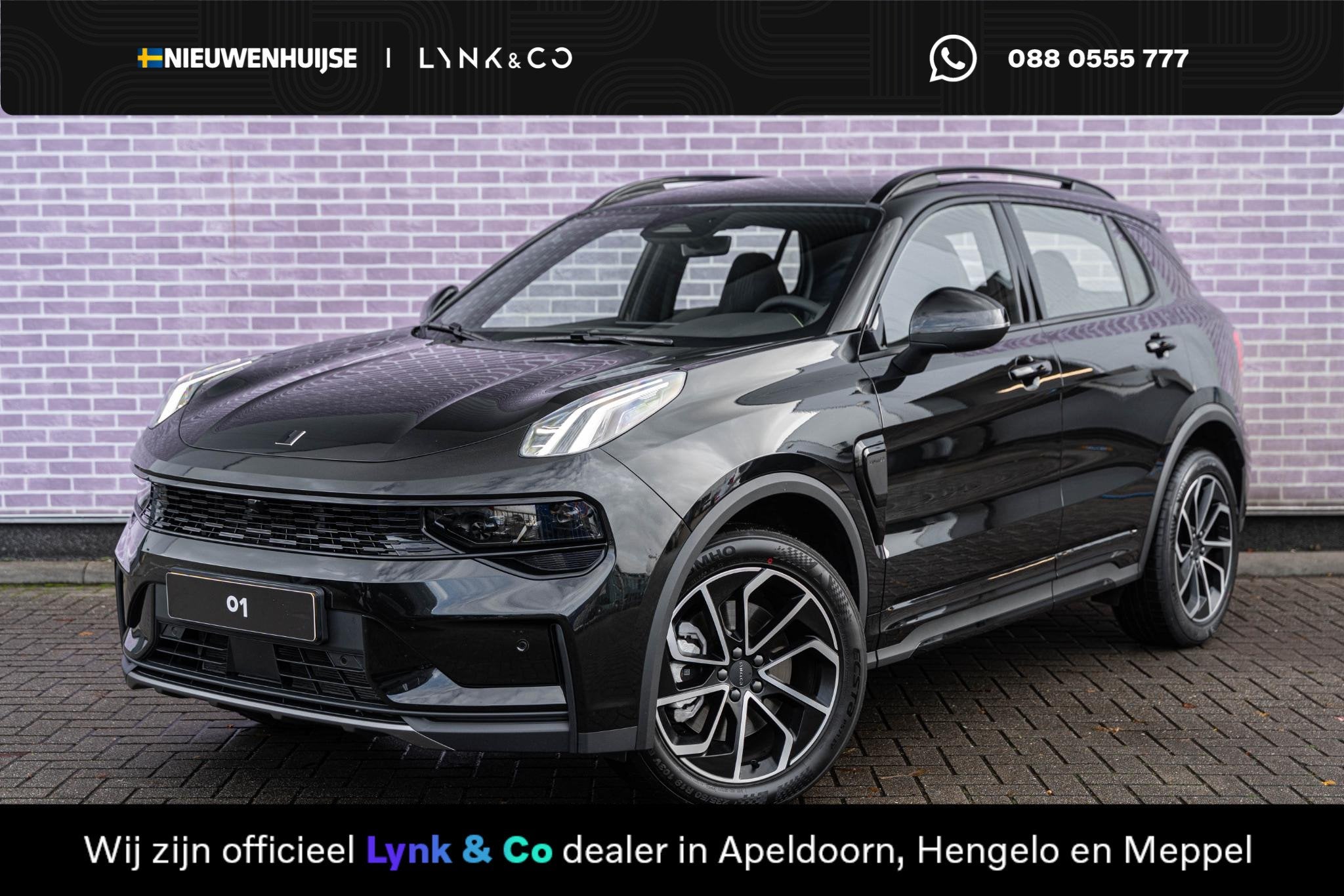 Lynk & Co 01 1.5 Core PHEV | Adaptieve Cruise Control | Keyl, 12 maanden, 4 cilinders, Alcantara, Zwart