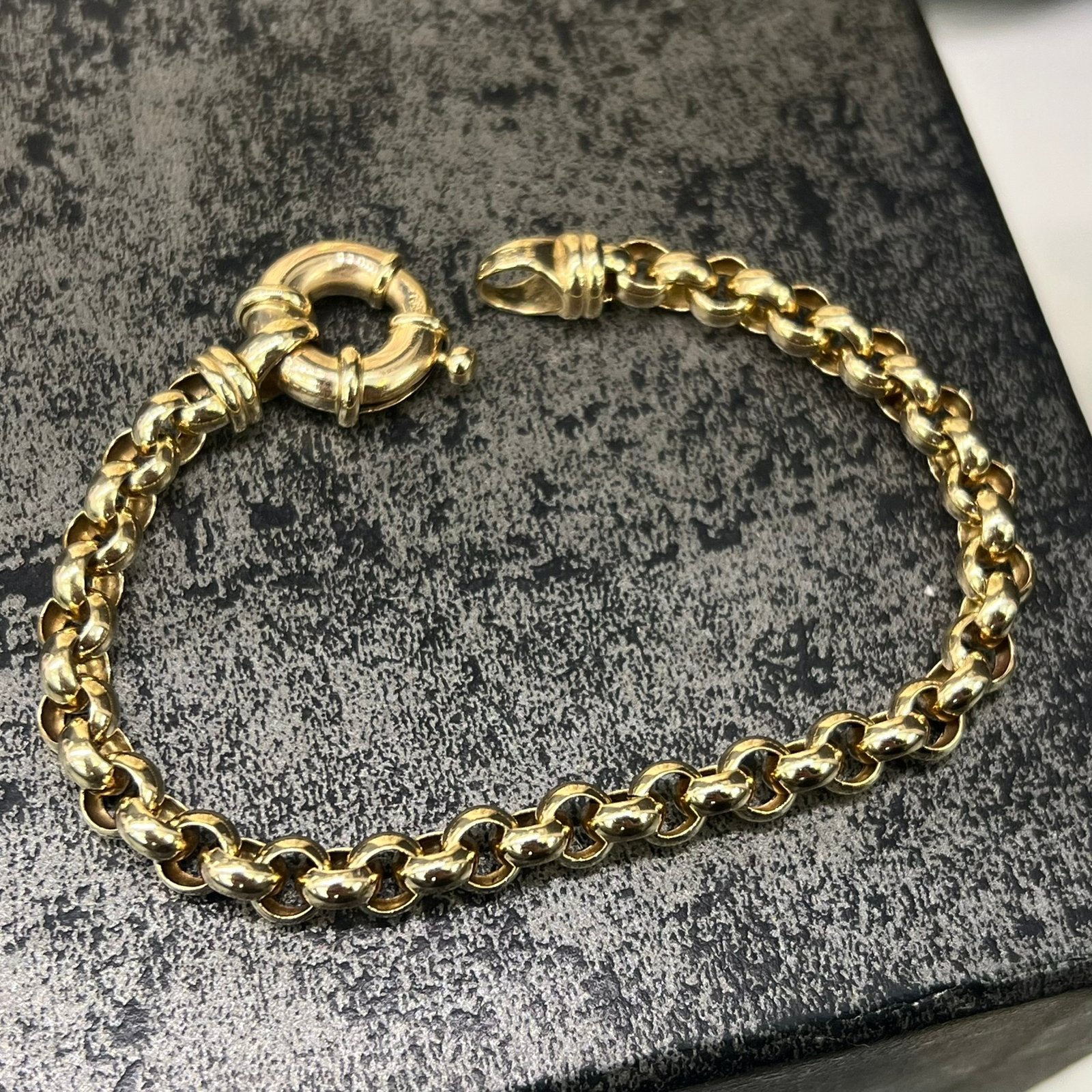 14k gouden armband jasseron schakel 18,2 gram, Ophalen of Verzenden, Zo goed als nieuw, Goud