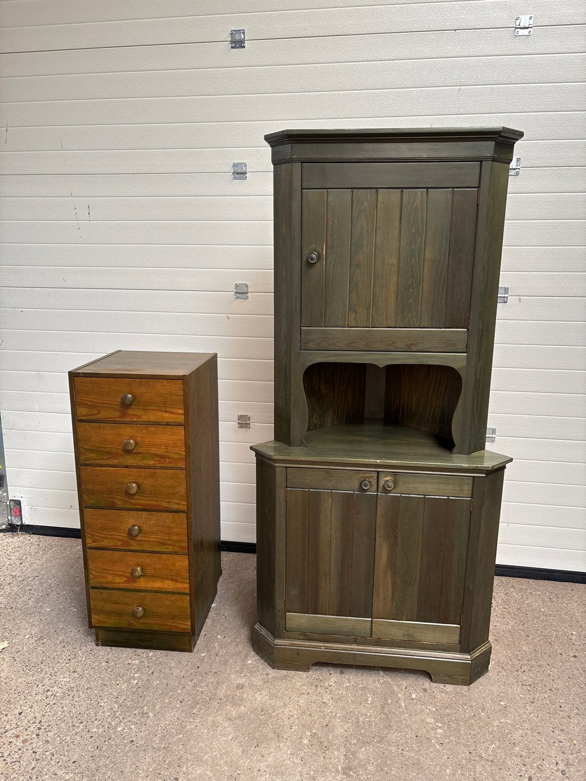 Hoekkastje + ladekastje 6 laden, Ophalen, Overige materialen, Minder dan 50 cm, Gebruikt
