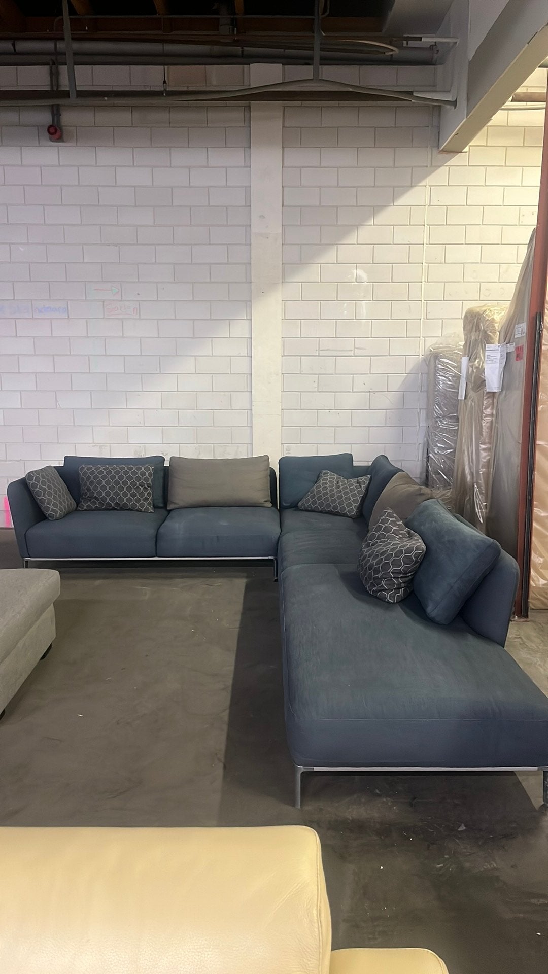 Rolf benz - Scala - Hoekbank - Blauw - Stof - Design, Laan der Techniek 21, Veenendaal, Ophalen of Verzenden, Zo goed als nieuw