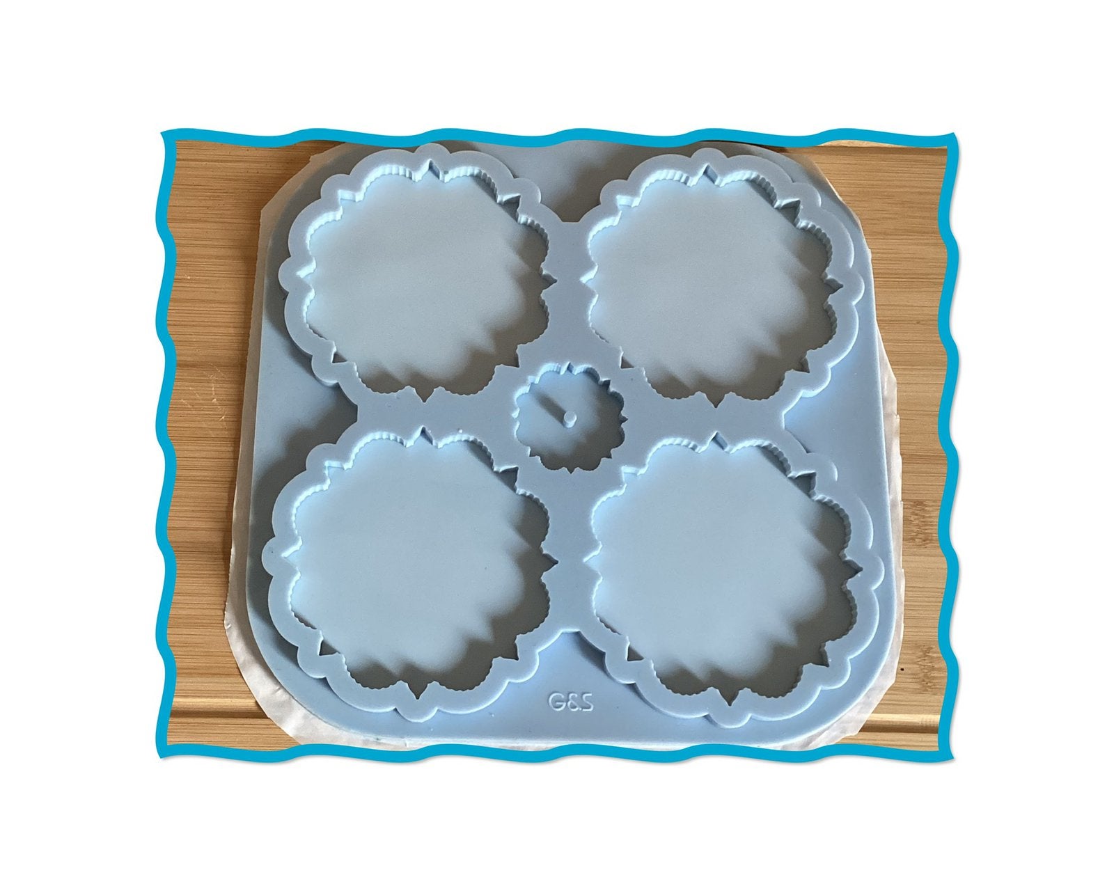 Dikke siliconen mal van Molds & Shapes voor 4 onderzetters, Ophalen of Verzenden, Zo goed als nieuw