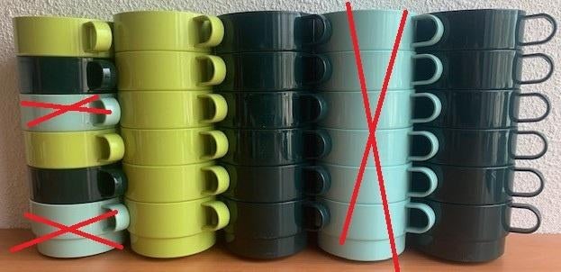 Mepal Rosti Classic: 6x soepkom 421 (retro/vintage), Lochem, Ophalen of Verzenden, Zo goed als nieuw, Mepal