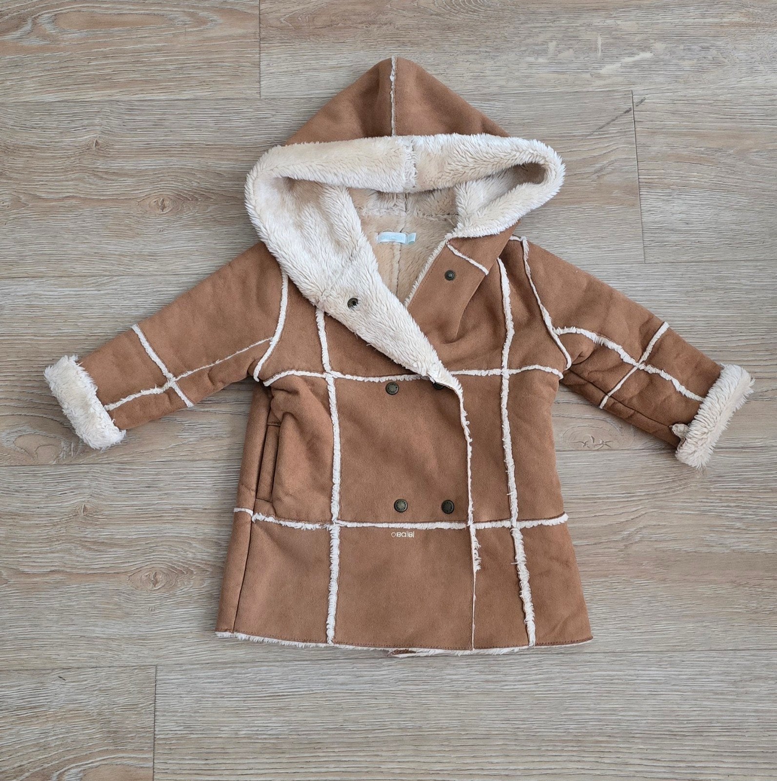 Warme Obaibi jas voor baby's - 12 maanden, Ophalen of Verzenden, Zo goed als nieuw, Obaïbi, Jongen of Meisje