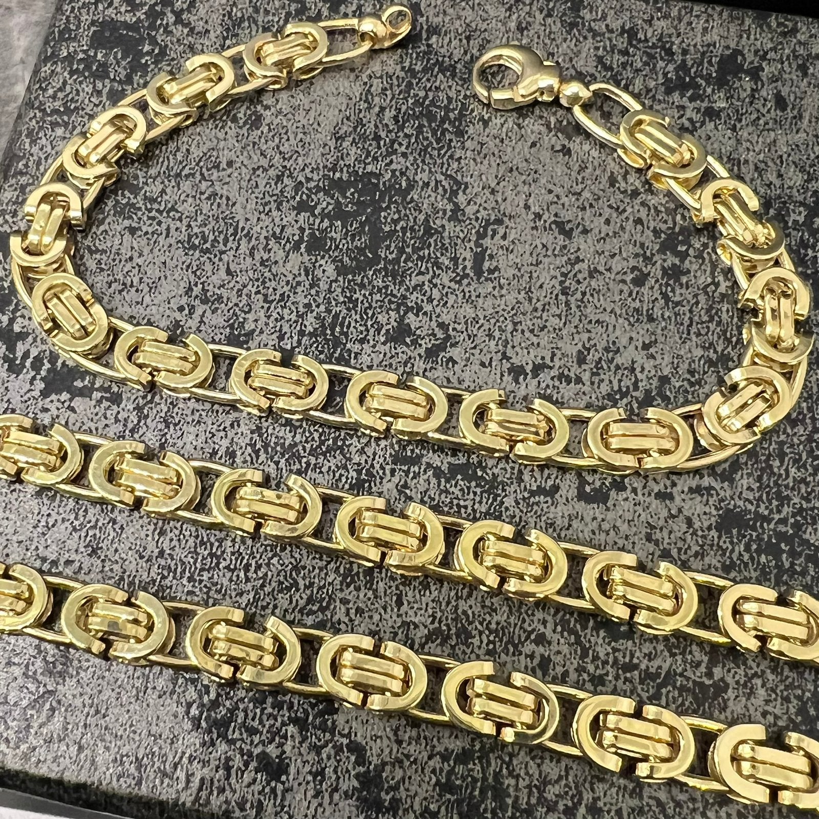 14 karaat gouden ketting armband koningsketting schakel, Sieraden, Tassen en Uiterlijk, Kettingen, Ophalen of Verzenden, Nieuw