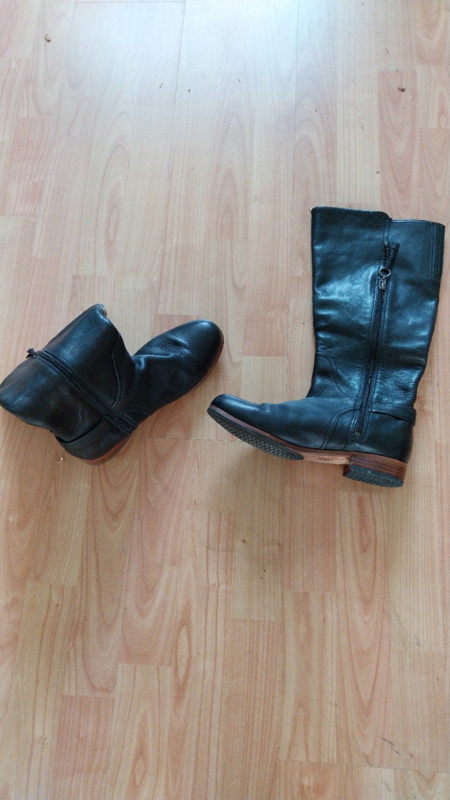 UGG Zwarte Leren Laarzen Maat 39, UGG, Zwart, Lage of Enkellaarzen, Ophalen of Verzenden