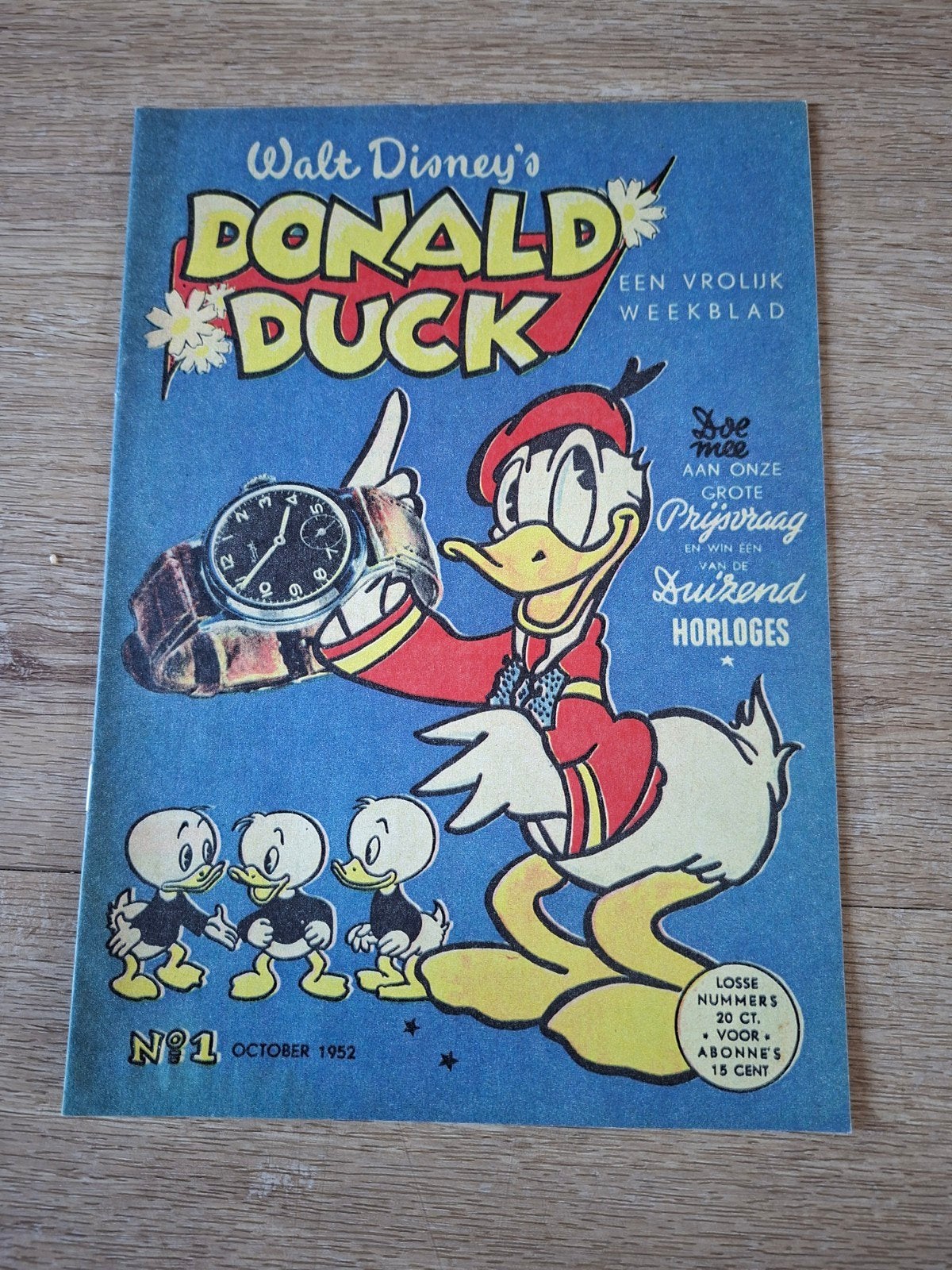 Herdruk Donald Duck weekblad nr. 1 - 1 oktober 1952, Eén stripboek, Ophalen of Verzenden, Gelezen
