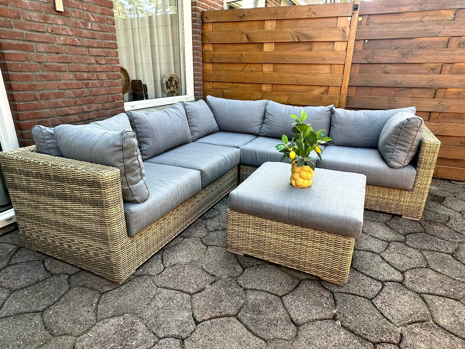 Mooie tuin loungeset met stoel compleet Granada, Tuin en Terras, Tuinsets en Loungesets, Ophalen, Zo goed als nieuw, Loungeset
