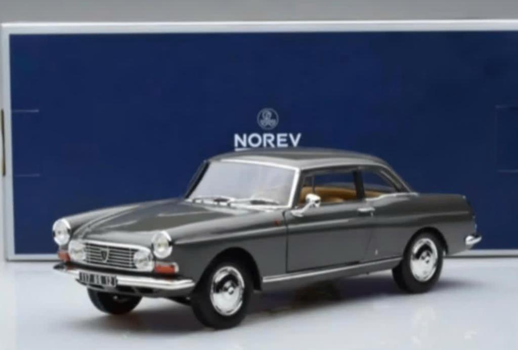 Peugeot 404 Coupe 1967 Grafiet Grijs 1/18 NOREV ref. 184834, Verzenden, Nieuw, Auto, Norev