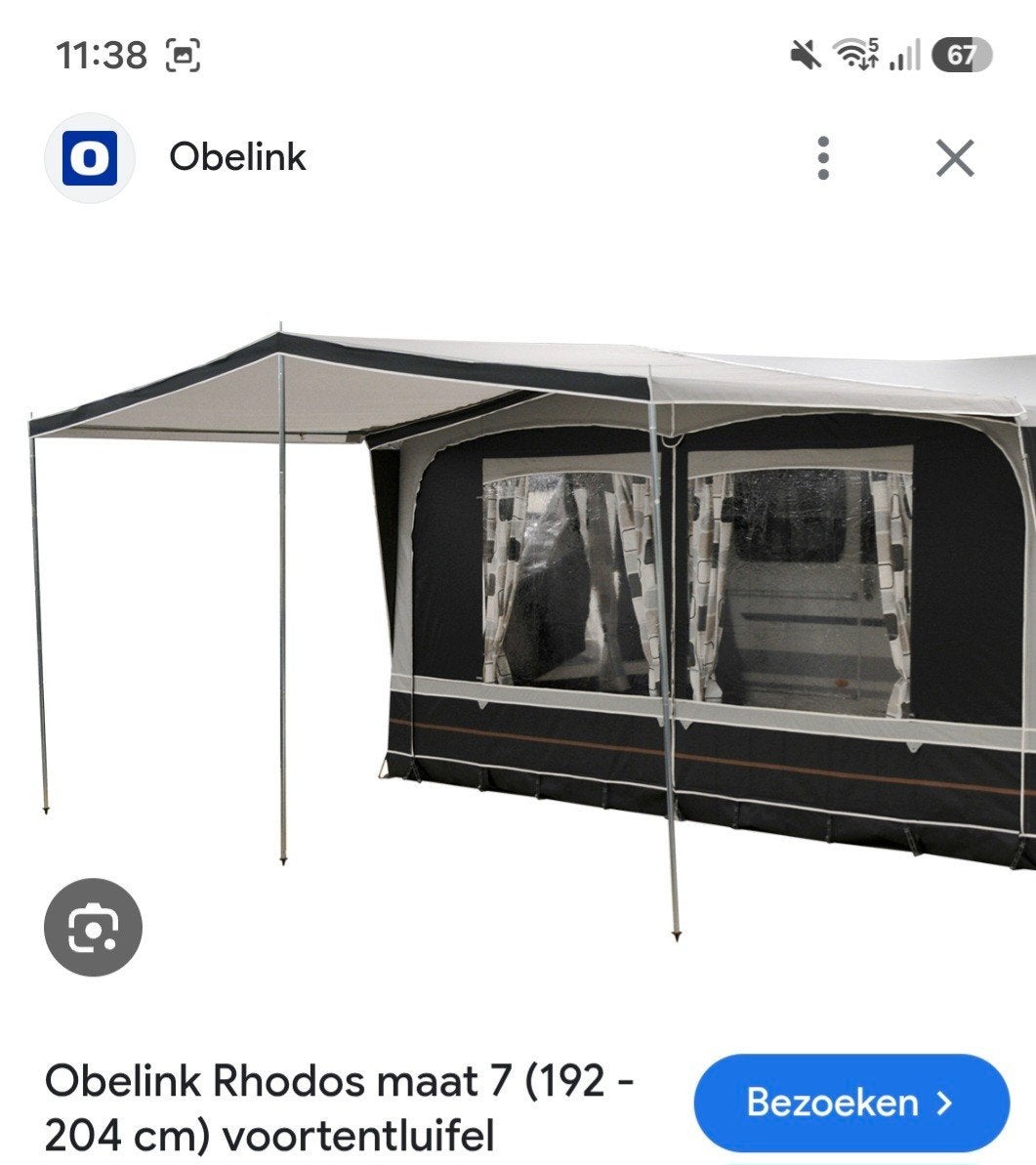 Obelink luifel met aliminium frame, Caravans en Kamperen, Voortenten en Luifels, Ophalen, Zo goed als nieuw, Ten Cate All Season 200g/m2