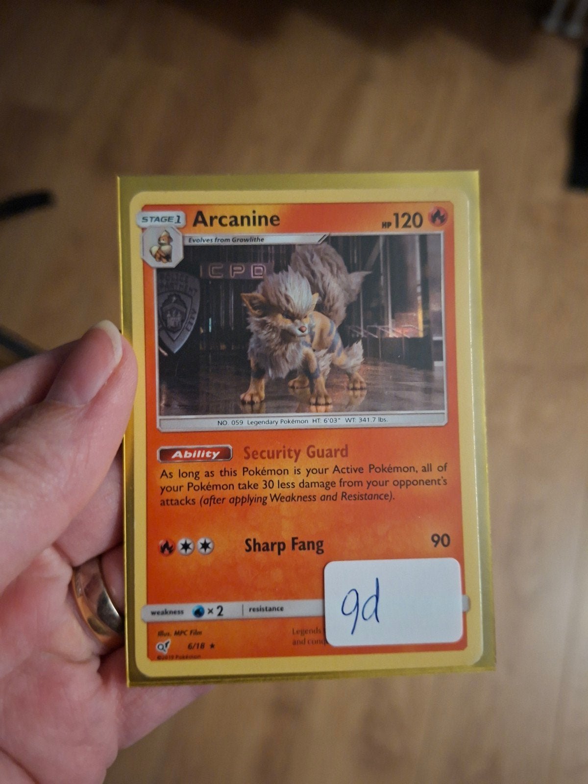 Arcanine (6/18) - Detective Pikachu, Hobby en Vrije tijd, Verzamelkaartspellen | Pokémon, Ophalen of Verzenden, Zo goed als nieuw