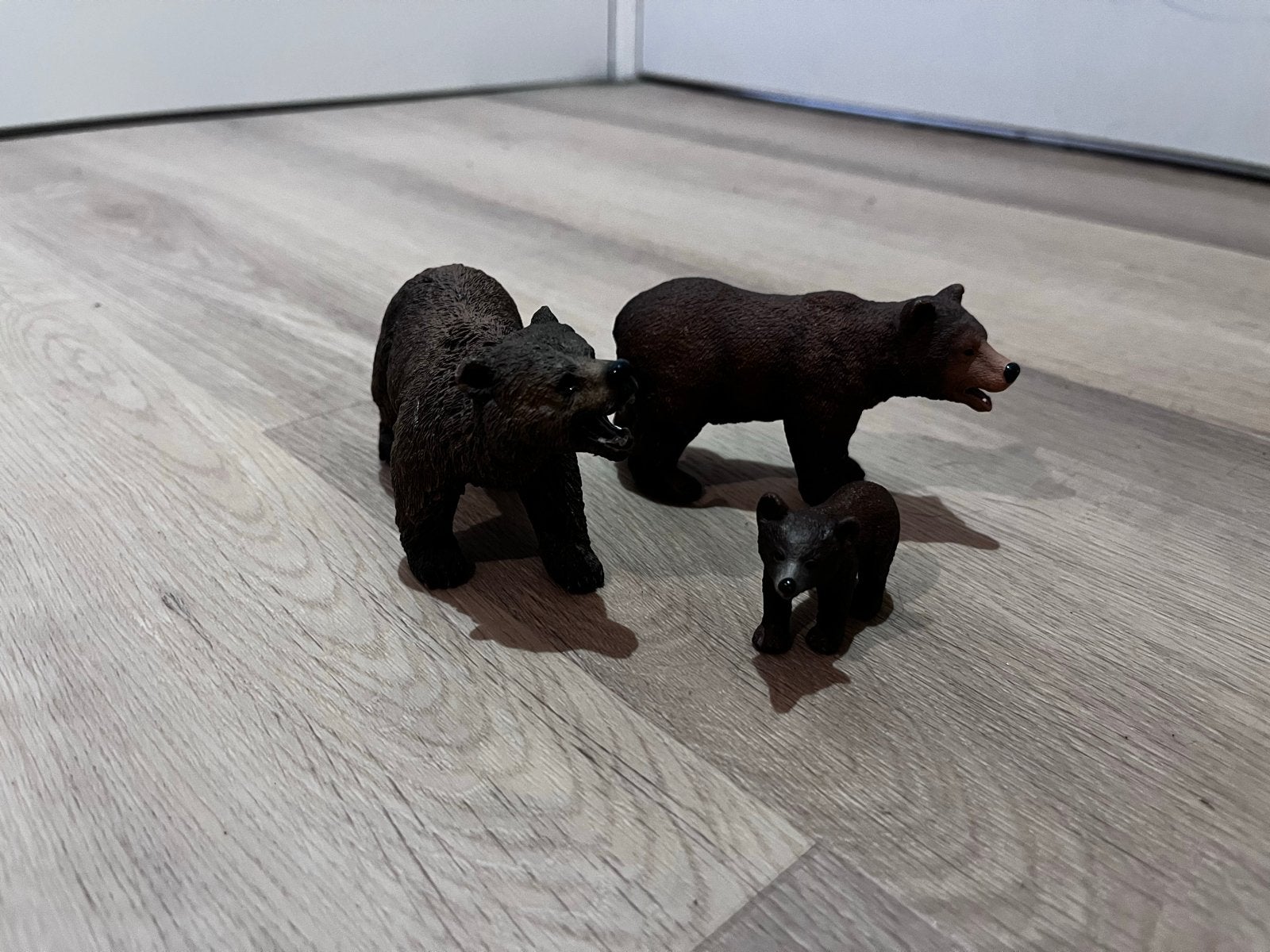 Set van 3 schleich beren beeldjes - Bruine beren familie, Ophalen of Verzenden, Zo goed als nieuw, Beeldje, Overige merken