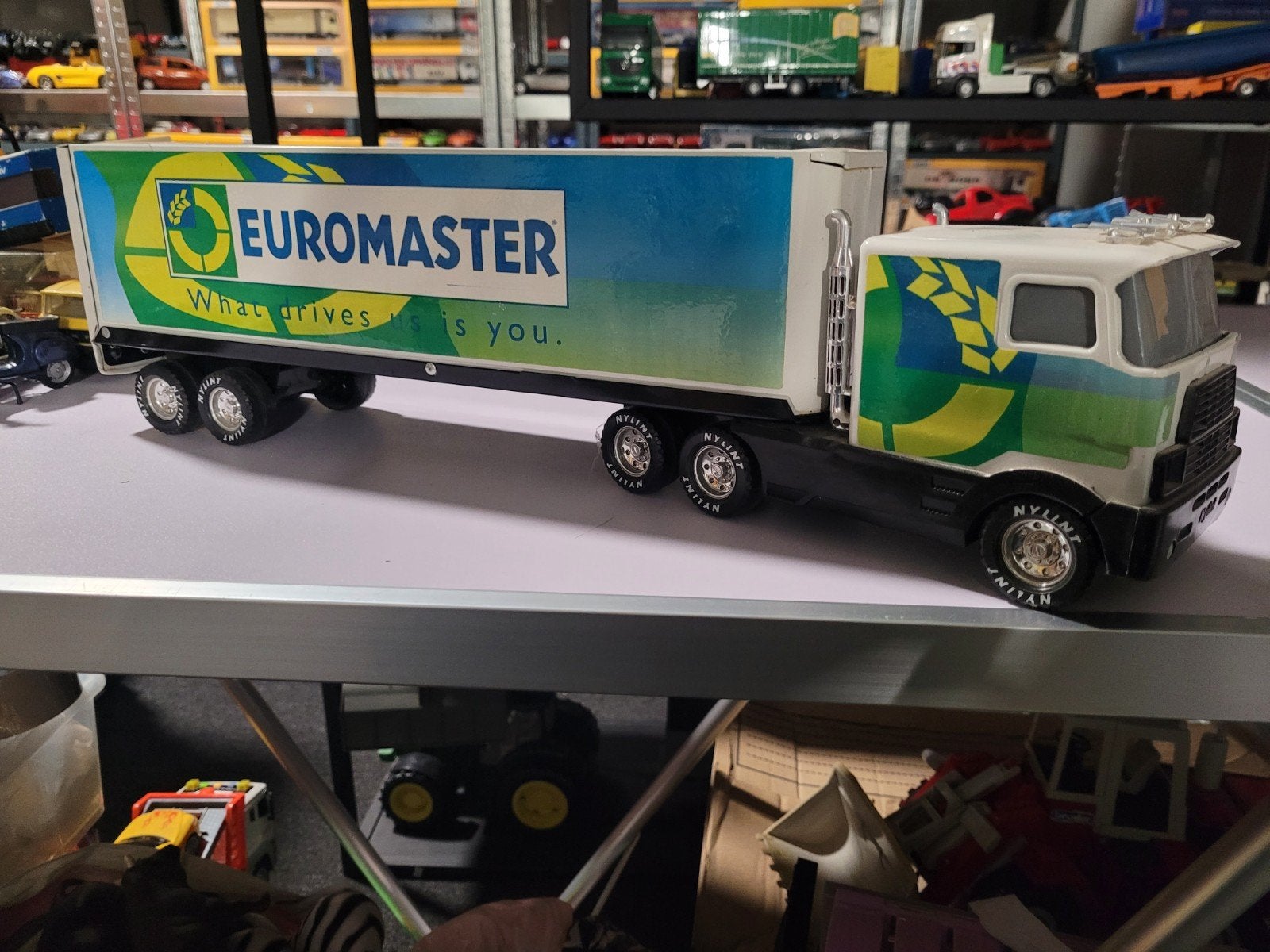 Drie bandag trucks, Overige merken, Nylint, Zo goed als nieuw, Bus of Vrachtwagen