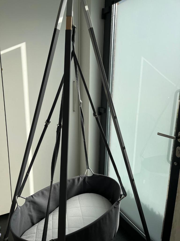 Leander classic hangwieg met statief, Kinderen en Baby's, Babywiegjes en Ledikanten, Ophalen of Verzenden, Zo goed als nieuw, Wieg