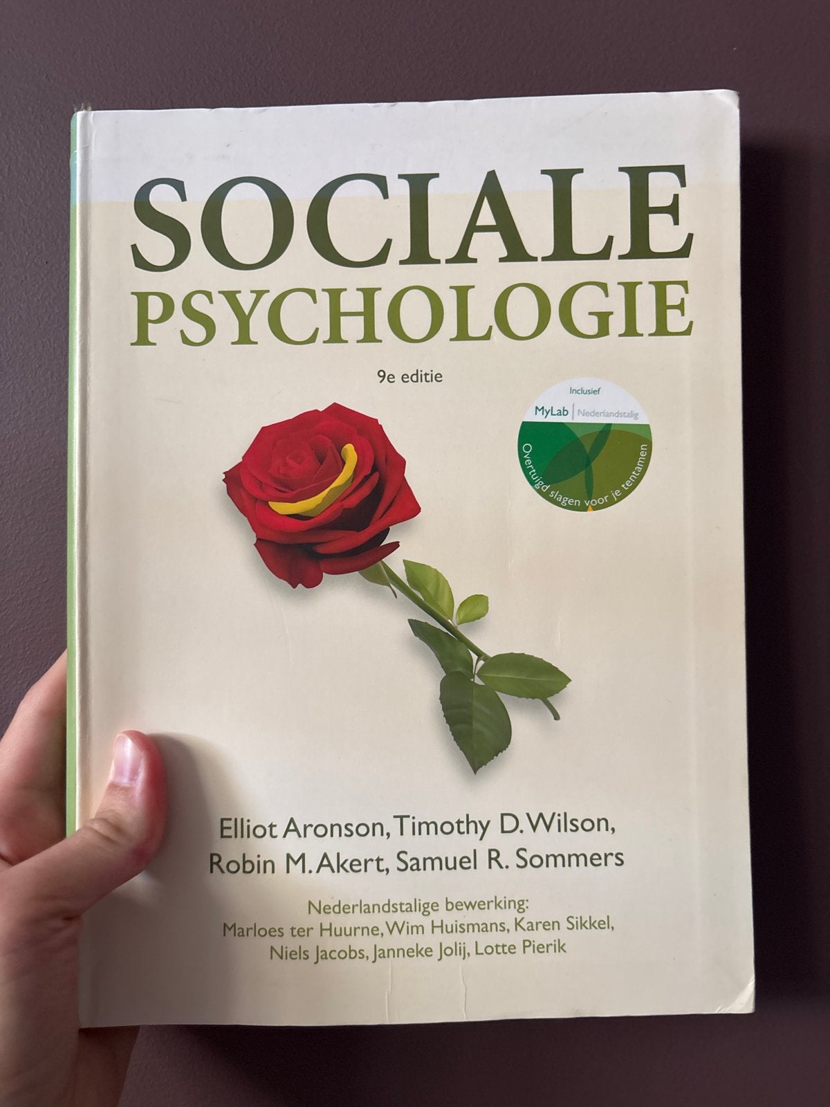 Sociale Psychologie - 9e editie (Aronson e.a.), Ophalen of Verzenden, Zo goed als nieuw