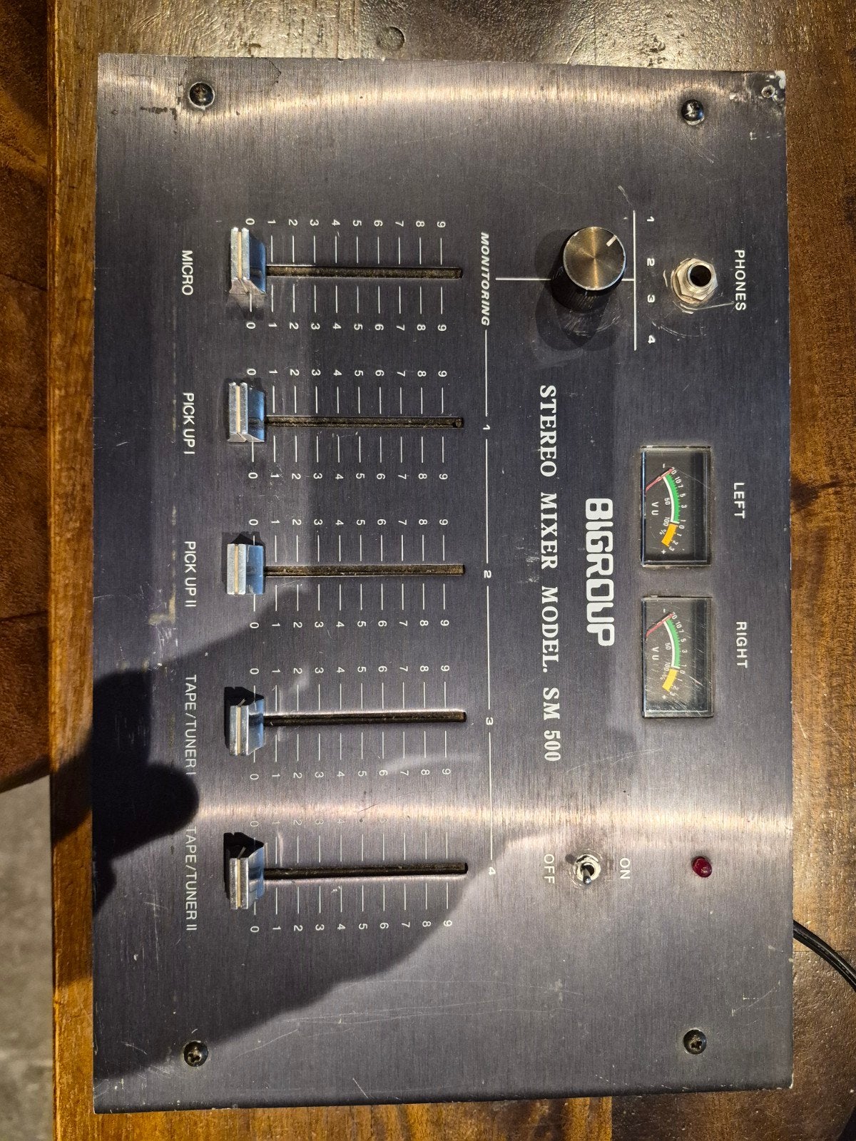 Bigroup Stereo Mixer Model SM 500, Ophalen of Verzenden, Gebruikt, Minder dan 5 kanalen, Microfooningang