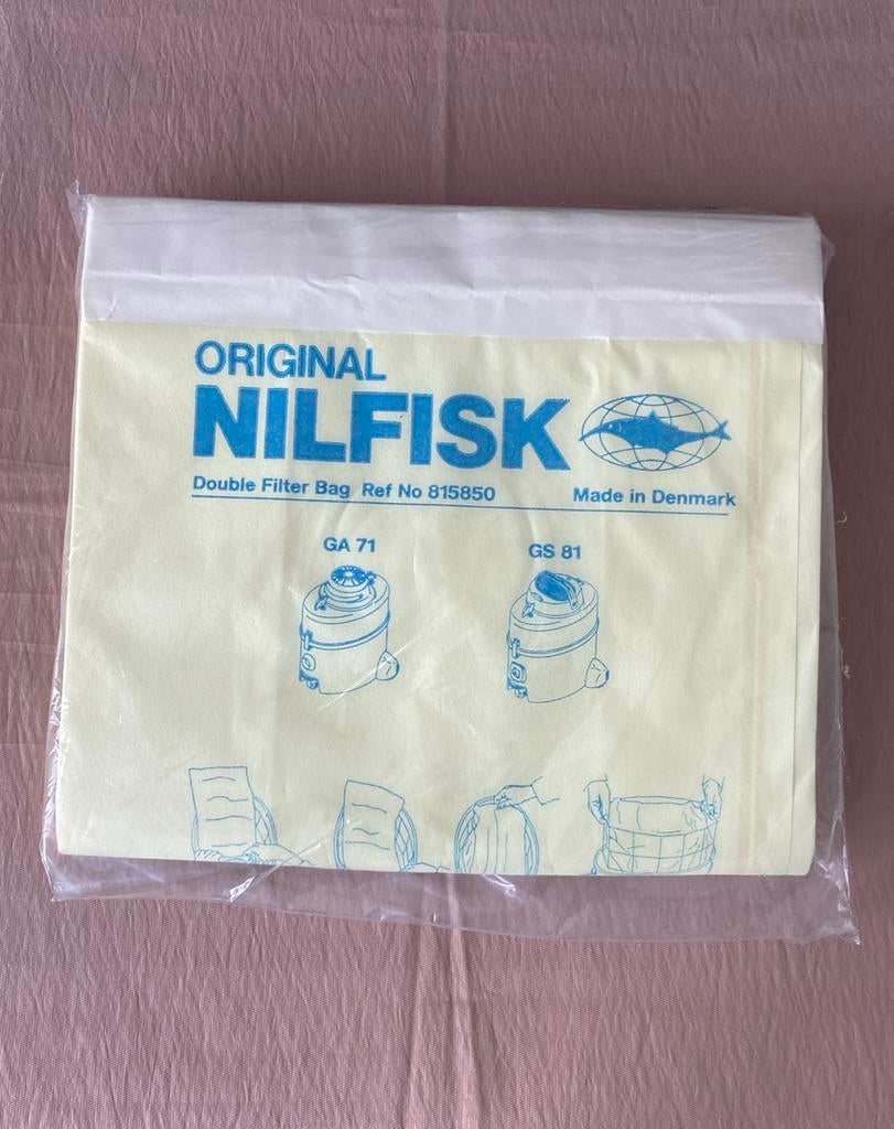 5 Nilfisk stofzuigerzakken, Huis en Inrichting, Woonaccessoires | Overige, Nieuw, Geel, Ophalen of Verzenden
