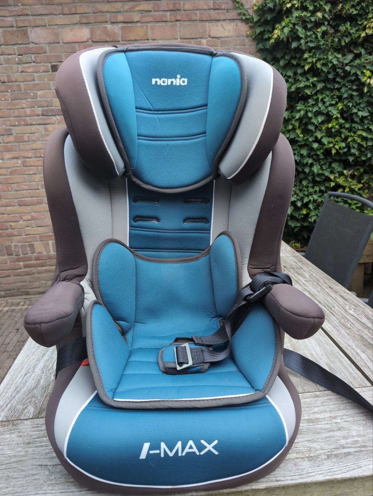 Nania I-MAX Autostoel - Blauw/Bruin, 9-36 kg, Gebruikt, 9 t/m 36 kg, Isofix, Ophalen