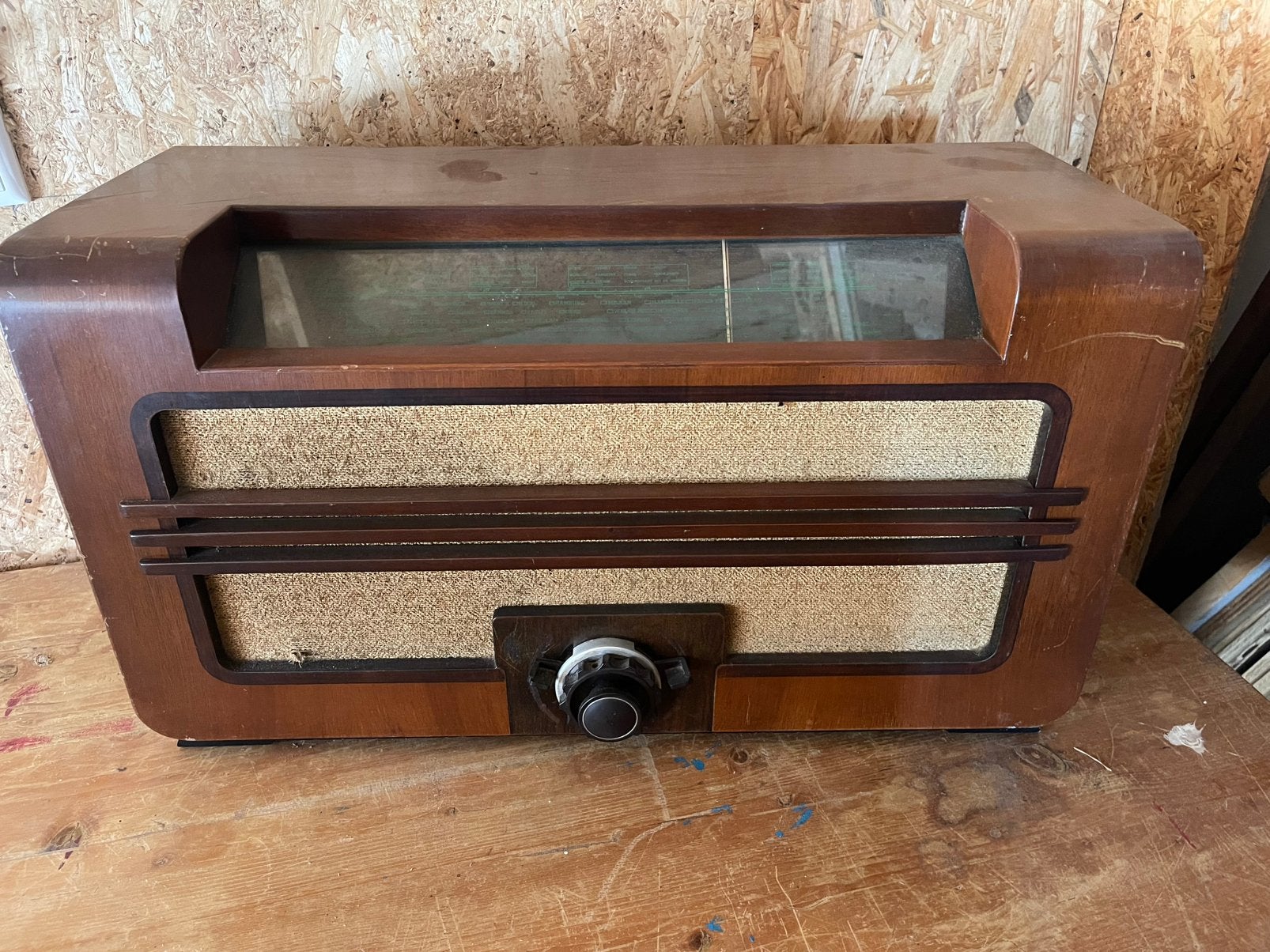 Vintage antiek Aetherkruiser buizenradio uit 1938, Ophalen of Verzenden