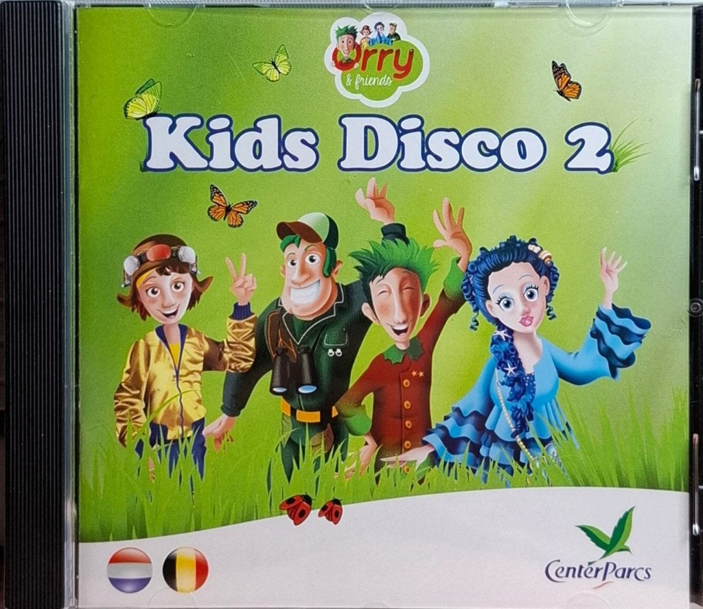 Kids Disco 2 CD - Krasvrij - Orry & Friends - Center Parcs, 3 tot 5 jaar, Ophalen of Verzenden, Zo goed als nieuw, Muziek