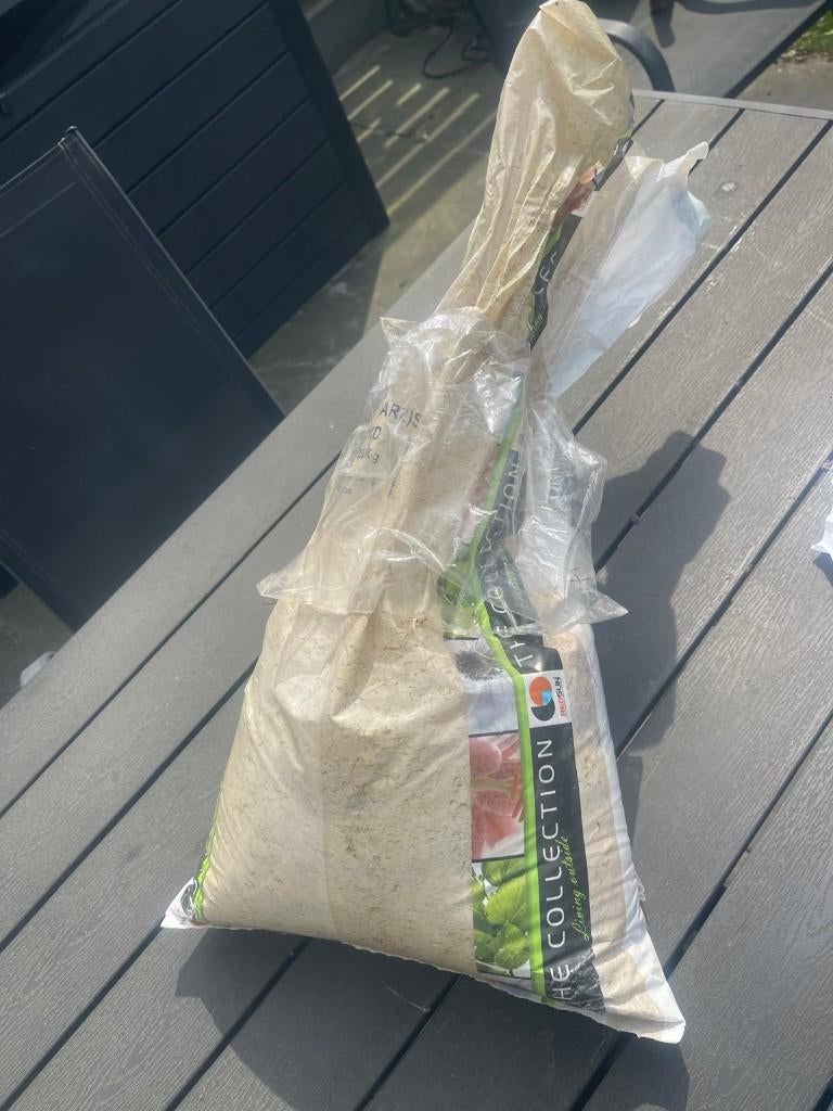 Zilverzand Gratis meenemen! Nog +- 15 kg over, Tuin en Terras, Ophalen, Tuinaarde