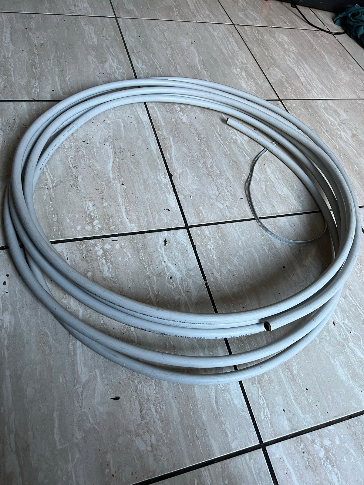 Kunststof buis met koperen kern, Overige materialen, Gebruikt, 6 meter of meer, Rechte buis