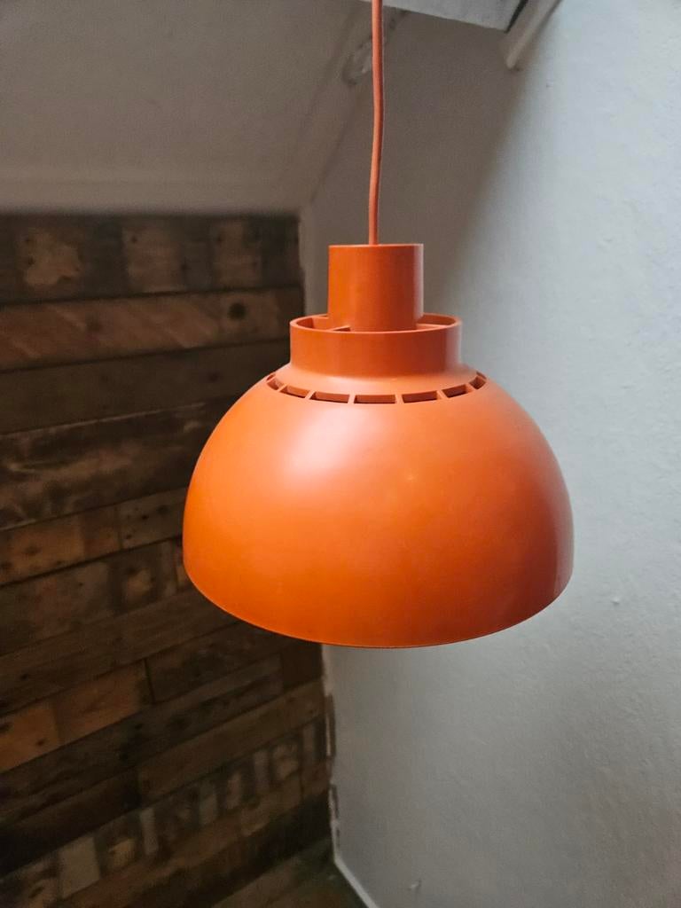 Vintage Nordisk Solar Minisol Oranje Hanglamp Jaren 70, Kunststof, Vintage, Ophalen of Verzenden, Zo goed als nieuw