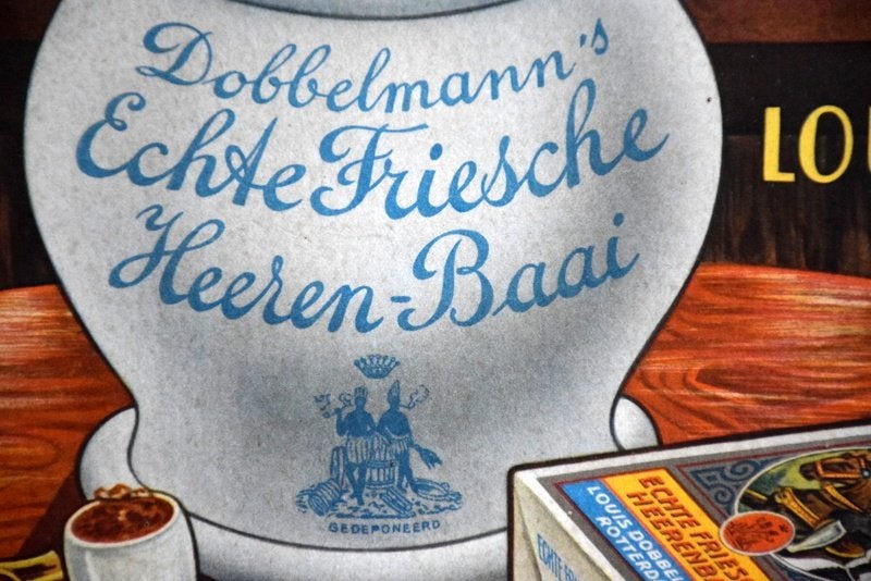 Louis Dobbelmann's Echte Friesche Heeren-Baai Rotterdam, Ophalen of Verzenden, Zo goed als nieuw, Reclamebord