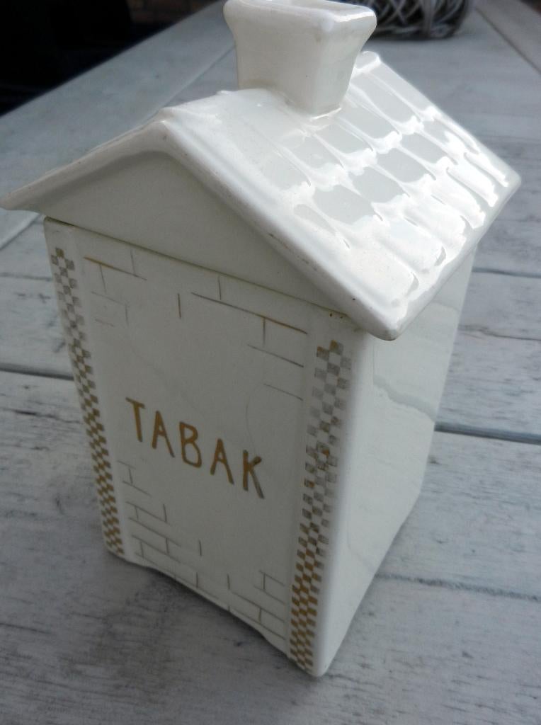 Antiek tabakspot vierkant model huisje, Antiek en Kunst, Ophalen of Verzenden
