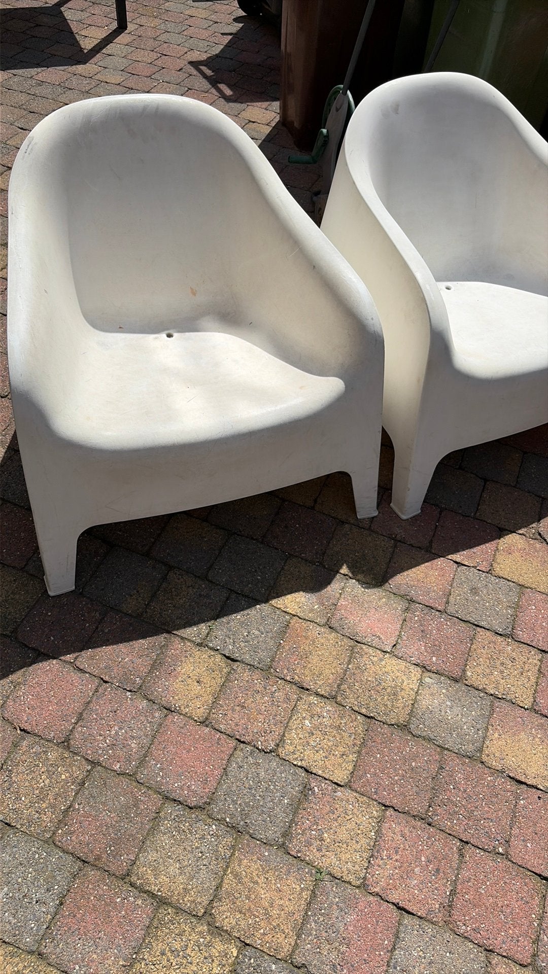 2 ikea tuinstoelen fauteuils, Ophalen, Zo goed als nieuw, Kunststof